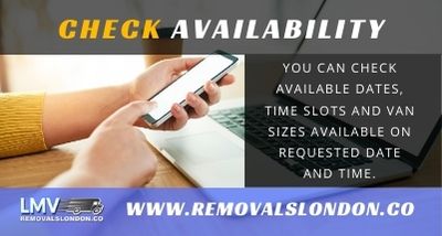 Check Van Sizes available on requested Date and Time