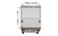 Removals Luton Van and Man in London - Back View Dimension Thumbnail