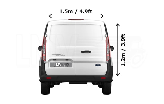 Removals Small Van and Man in London - Back View Dimension