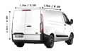 Removals Medium Van and Man in London - Back View Dimension Thumbnail