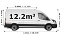 Removals Large Van and Man in London - Side View Dimension Thumbnail